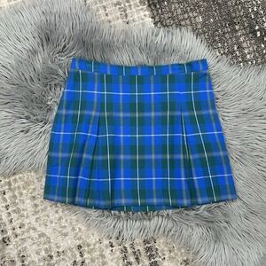 CPC Childrenswear Girl's Cara Rowayton Blue Green Plaid Skirt Size 12Y ($69)